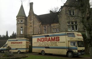 Ingram's vehicles at Dryderdale Hall move January 2012