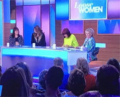 Loose Women panel with Malcom and Julie in front row