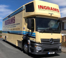 Ingram's New Mercedes Antos - carries 5 'Homepack' storage pallets and capacity of 2150 cubic feet - 